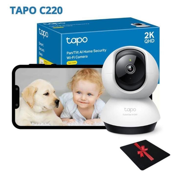 TP-Link Caméra Surveillance WiFi intérieure 2K 4MP C220, détection de Personne.