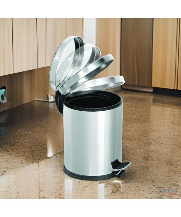 Poubelle à fermeture douce en acier inoxydable-5L