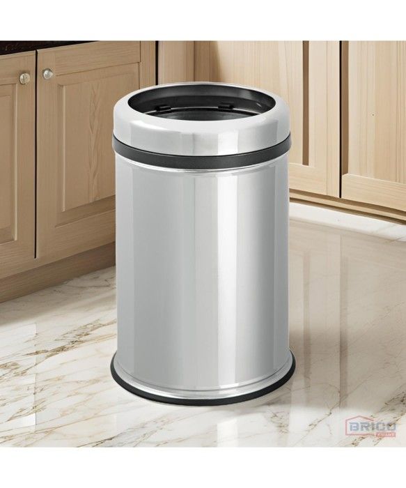 Poubelle 8L sans couvercle en acier inoxydable