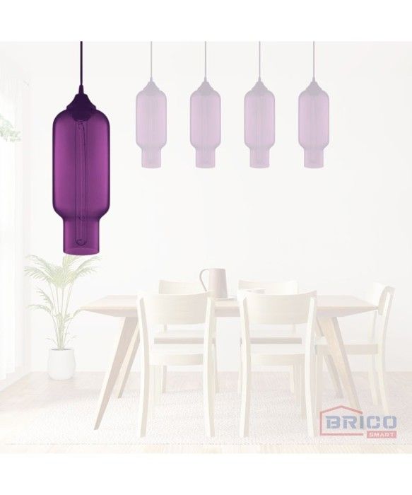 Suspension luminaire - Malaga PS - E27 - Violet - Design élégant
