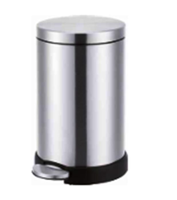 Seau à pédale - Marjane Mall - Inox AISI 304 - 12L - Gris - Accessoire salle de bain