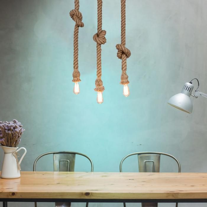 Suspension - CORDAGE - Triple - Vintage - Intérieur - Électrique
