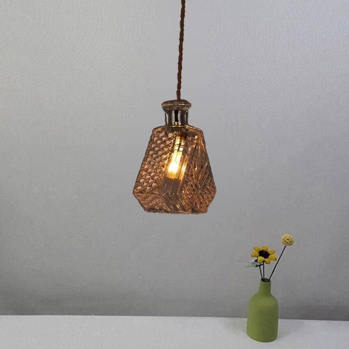 Suspension - CARAFE - 1 - Verre - D18*H20cm - E27 4W