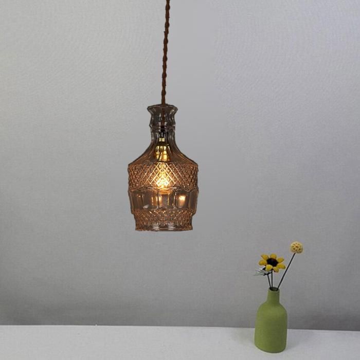 Suspension - CARAFE - 2 - Verre - D13*H22cm - E27 4W