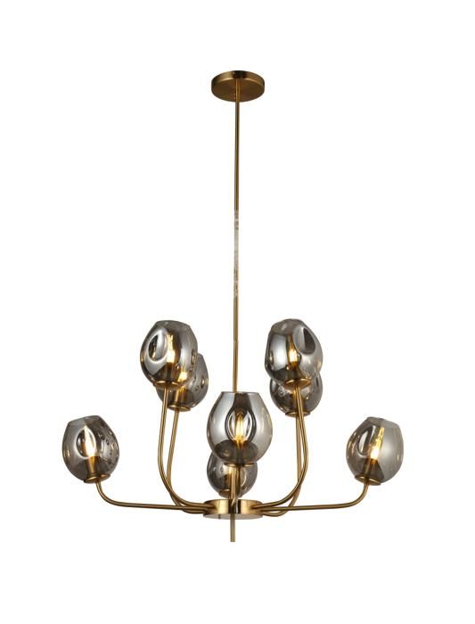 Lustre - ETNA - D90cm - Bronze - E14*8 - Design Contemporain