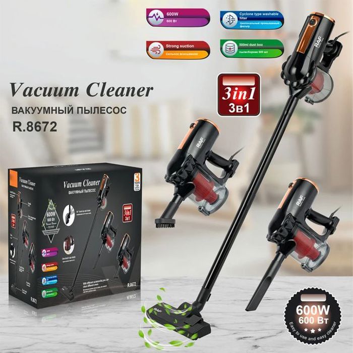 Aspirateur à main - RAF - R.8672 - 600W - Sans sac cyclonique - 1L capacité