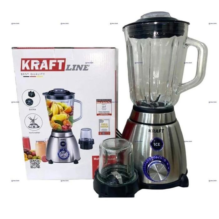 Blender Mixeur - KRAFT LINE - 1,5L - Acier Inoxydable - Moulin à Café - 1000W