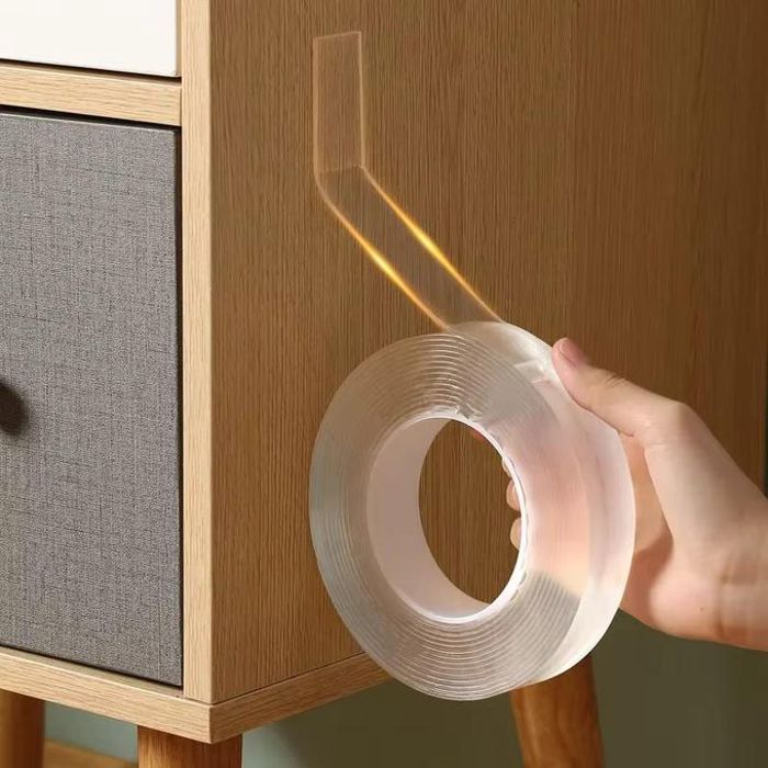 Ruban adhésif double face transparent multiusages 5 mètres