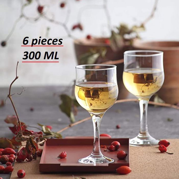 Lot de 6 verres à pieds pour boissons