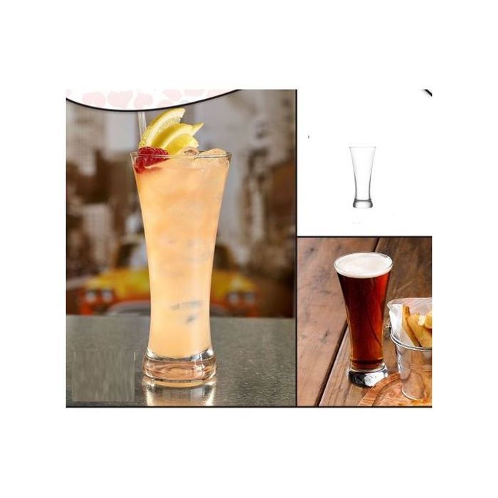 6 tasses en verre cristal, adapté à l'eau, aux jus de fruits ou aux boissons