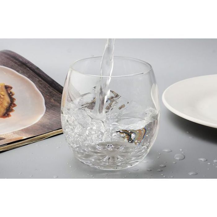 6 pcs de belle tasse à eau verre à boissons pour bureau et restaurant