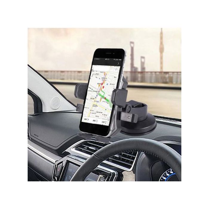 Support de téléphone portable multifonctionnel pour voiture avec ventouse