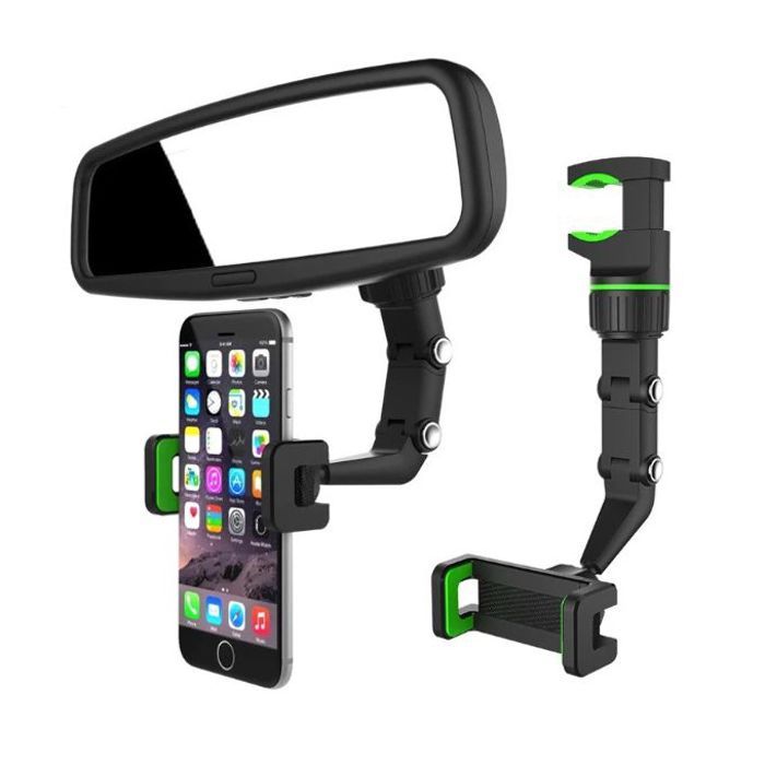 Support téléphone voiture rotation 360 degrés rétroviseur gps