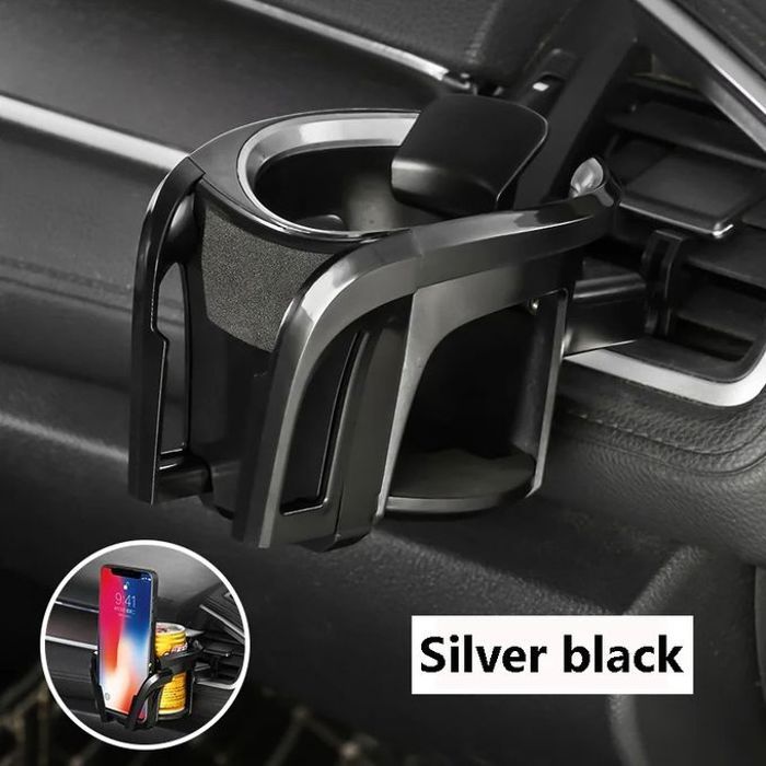 Support téléphone et porte-gobelet d'aération 2 en 1