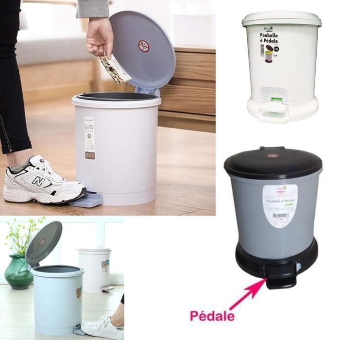 Saga poubelle à pédale , facilite son nettoyage( Couleur aléatoire)