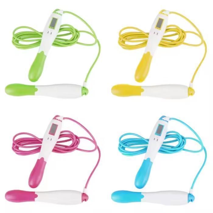 Corde à sauter fitness avec poignées confortables pour hommes et femmes (Couleur aléatoire)