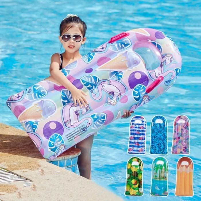 Matelas piscine gonflable pour enfants, confort et sécurité assurés (Couleur aléatoire)