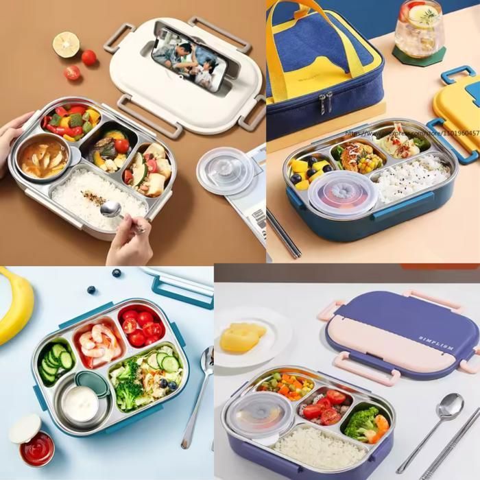 Lunch box, boite a manger chauffante pour divers déplacements travail (Couleur aléatoire)