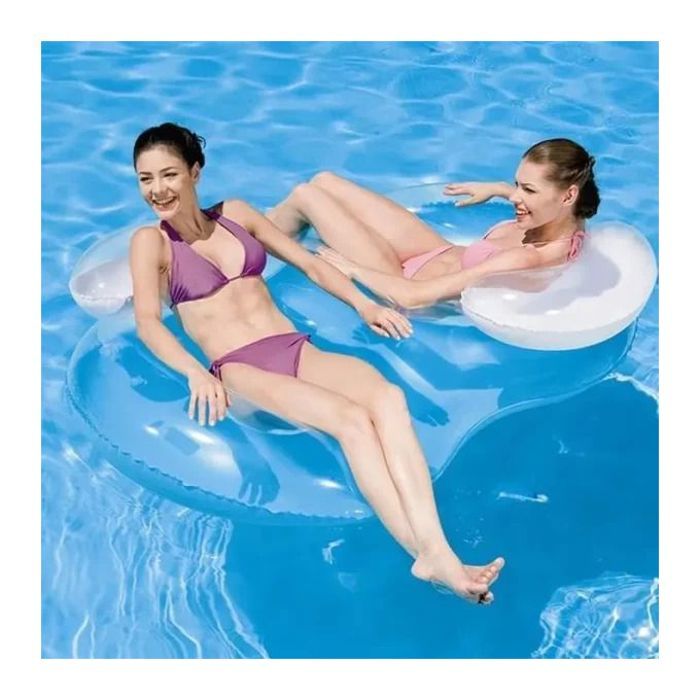 Bestway bouée de piscine confortable pour deux personnes avec dossier intégré