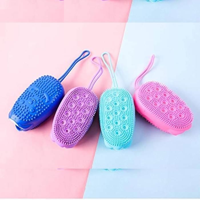 Brosse de bain en silicone souple pour une expérience moussante et nettoyante (Couleur aléatoire)
