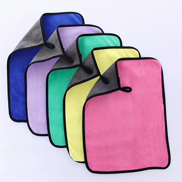 Serviette lavage auto et maison double face 50x70cm (Couleur aléatoire)