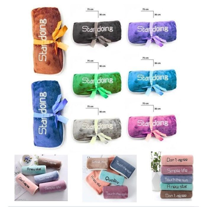 Serviette visage absorption supérieure 36x75cm (Couleur aléatoire)