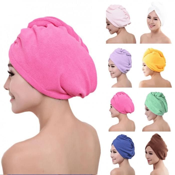 Bonnet de sèche et serviette à séchage rapide pour cheveux (colleur aléatoire)