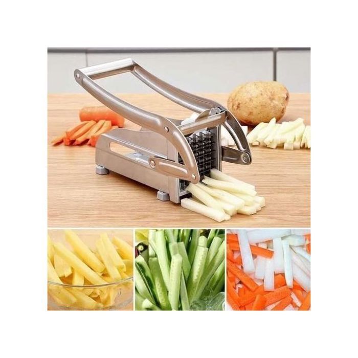 Machine manuelle de découpe de frites en inox.