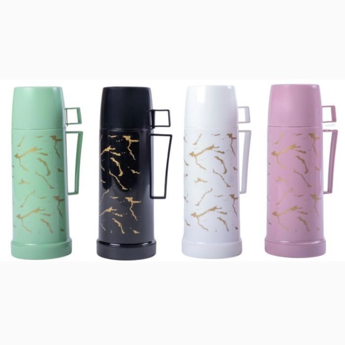 Thermos avec poignée et couvercle anti-fuite (Couleur aléatoire)