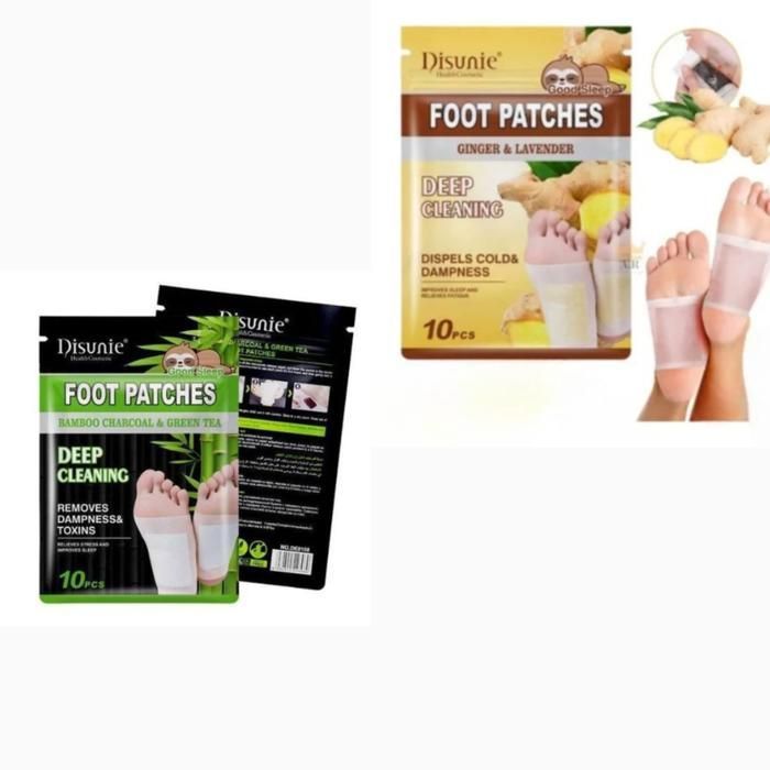 Disunie 10 pcs patchs pour les pieds nettoyant en profondeur au vinaigre de bambou (Couleur aléatoire)