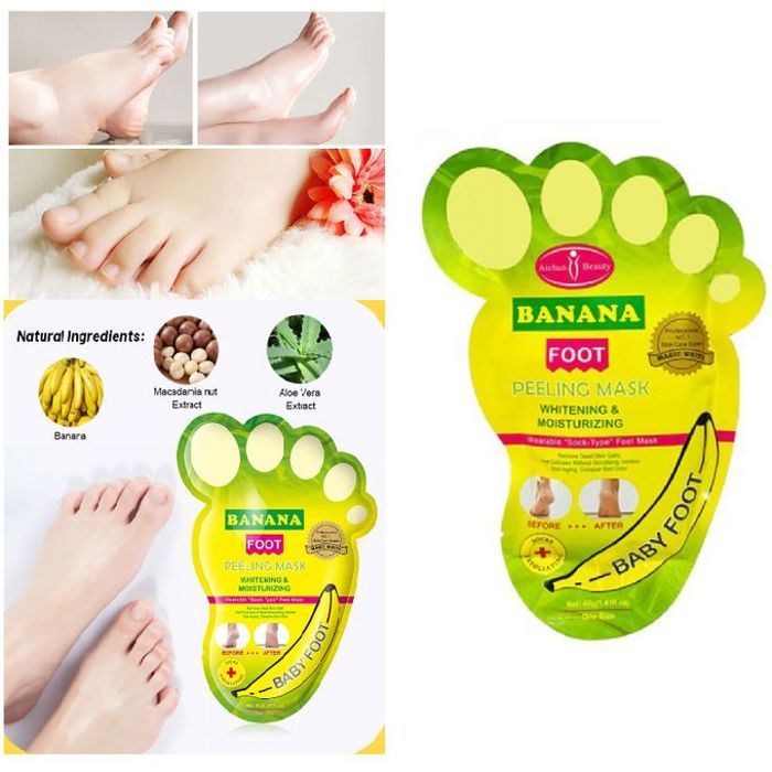 Masque exfoliant hydratant nourrissant à la banane pour les pieds