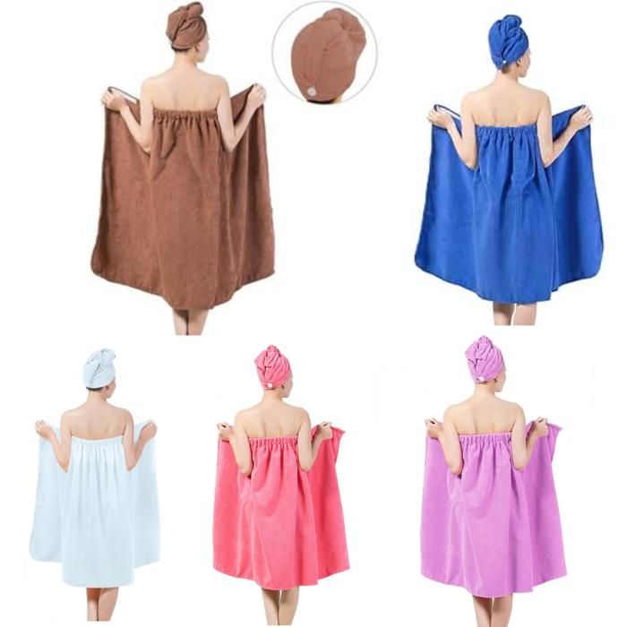 Serviettes de bain et bonnet de bain de qualité supérieure(Couleur aléatoire)*