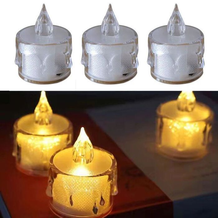 Trio de bougies chauffe-plat led romantiques sans flamme