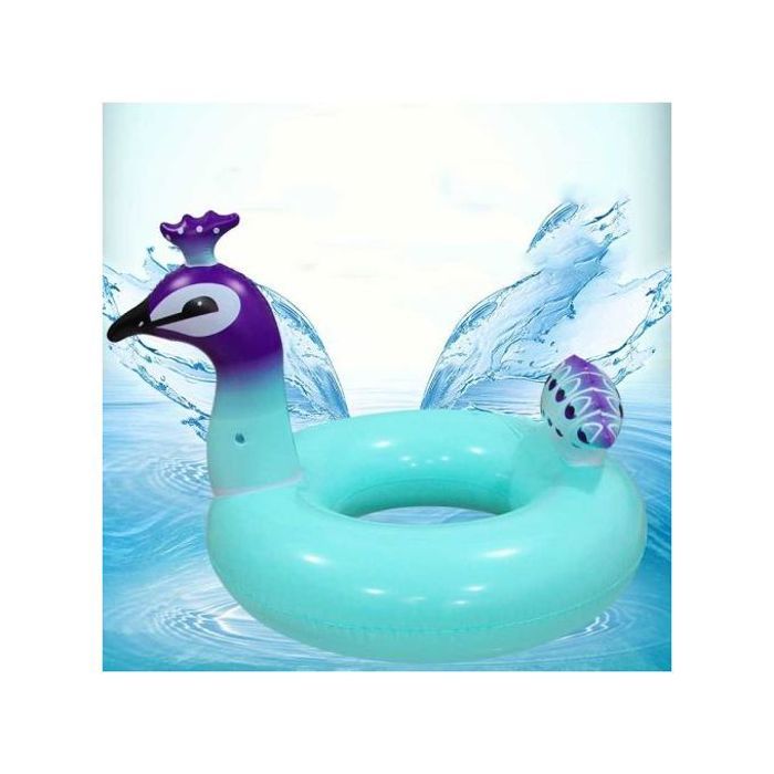 Bouée de bain gonflable en forme de paon pour enfants