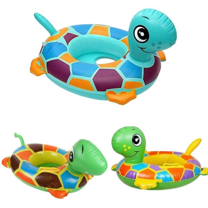 Bouée de natation gonflable tortue pour enfants, jeux aquatiques(Couleur aléatoire)