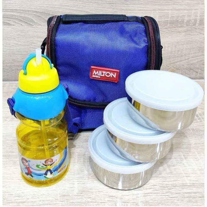Milton lot de sac à lunch box et une bouteille avec 3 boîte à lunch en acier inoxydable