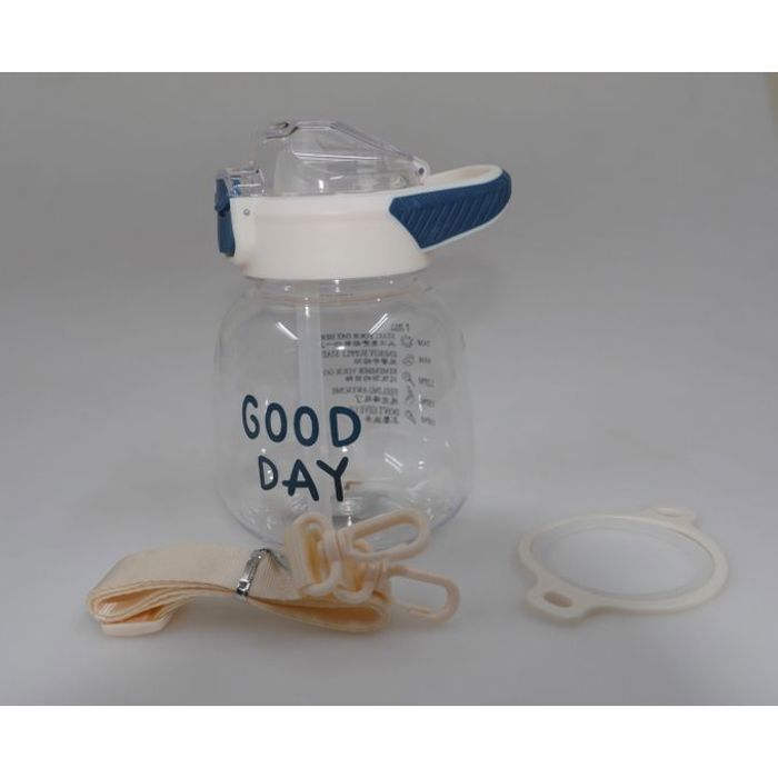 Bouteille d'eau 750ml en plastique, design sportif avec poignée