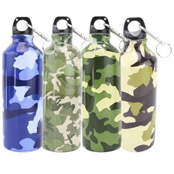 Bouteille d'eau portable avec sangle ajustable et sac isolé (Couleur aléatoire)