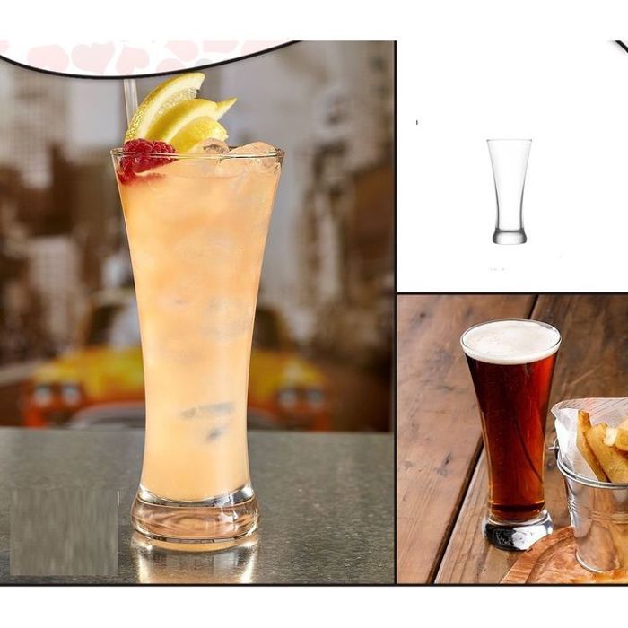 6 tasses en verre cristal, adapté à l'eau, aux jus de fruits ou aux boissons gazeuses