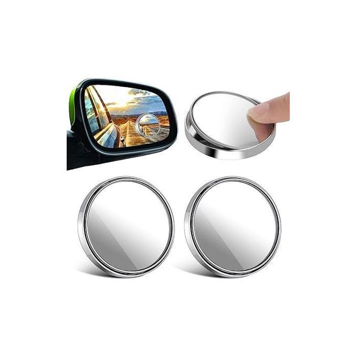 Rétroviseurs voiture grand angle 360° hd 2 pièces (couleur aléatoire)