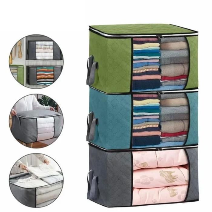 Sac de rangement - GENERIC - 1 pièce - 50x60x35cm - Tissu non tissé - Pliable et respirant