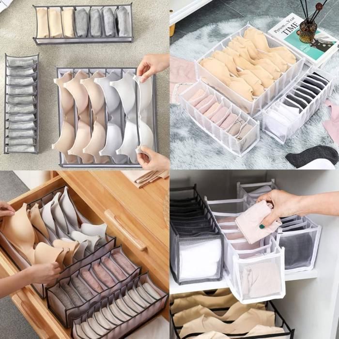 Boîte de rangement - GENERIC - Organisateur placard - 100% polyester - Couleur aléatoire - 0.3 kg