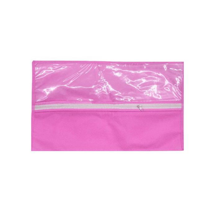 Sac de rangement pour vêtements - GENERIC - Housse transparente - 50cm x 30cm - Non-tissé + PVC - Rose