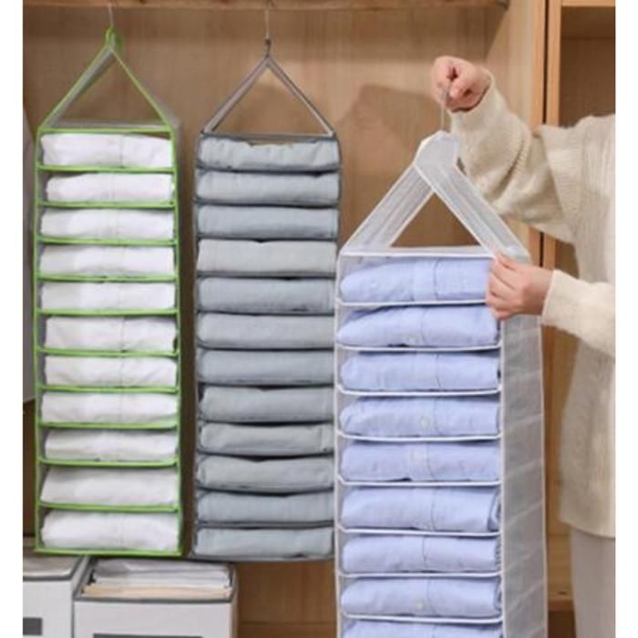 Organisateur de vêtements suspendu - GENERIC - 10 couches - PVC - Tissu oxford - Couleur aléatoire