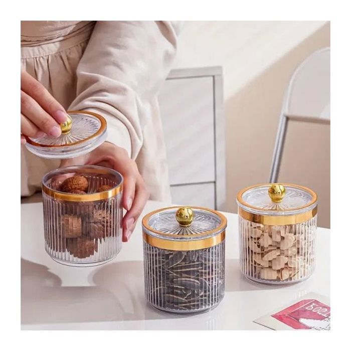 Bocaux de stockage - GENERIC - Ensemble de 3 - Transparent - Couvercles hermétiques - 3 tailles différentes