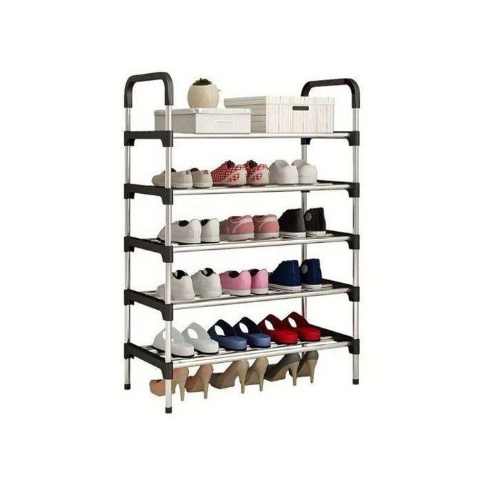 Étagère à chaussures polyvalente à 5 niveaux pour salon et chambre à coucher