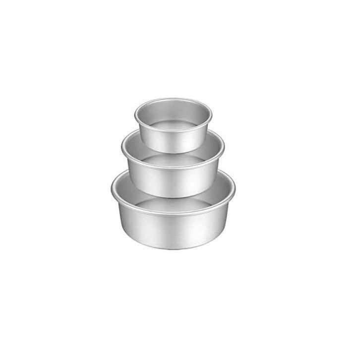 Ensemble de 3 moules à gâteau rond en aluminium
