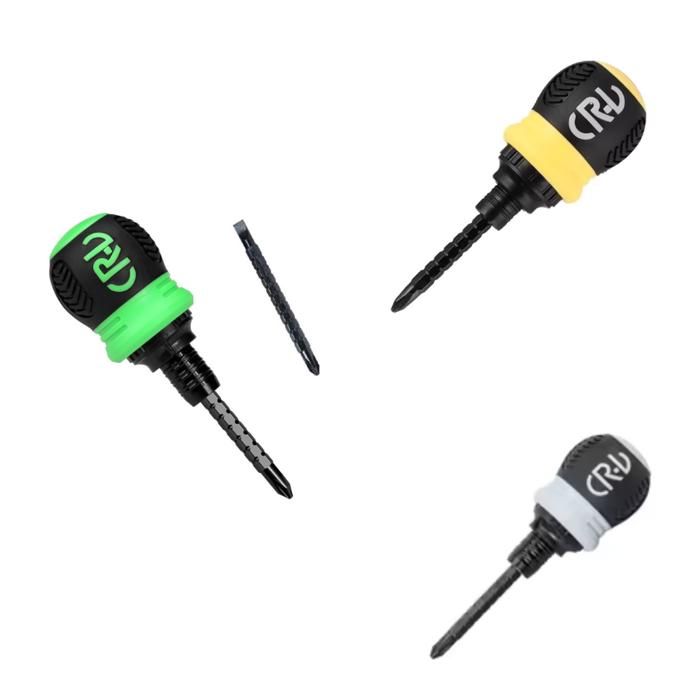 Tournevis cliquet mini ajustable double tête (Couleur aléatoire)