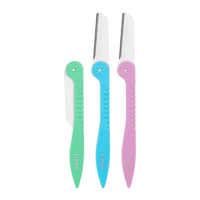 Lames sourcil et visage 3 en 1 pour femmes(Couleur aléatoire)