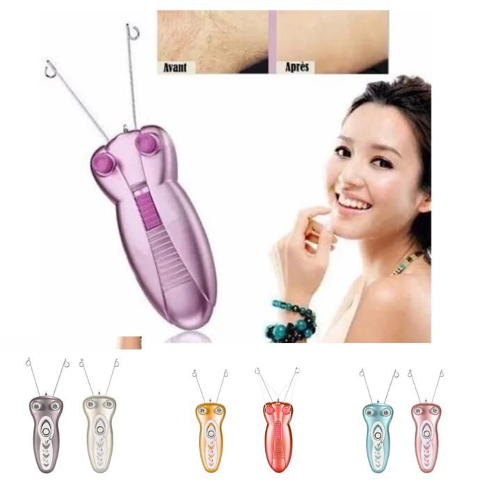 Appareil d épilation corps et visage électrique avec fil coton